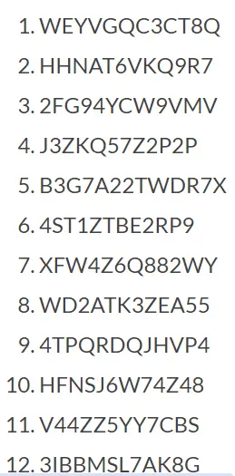 free fire may redeem codes